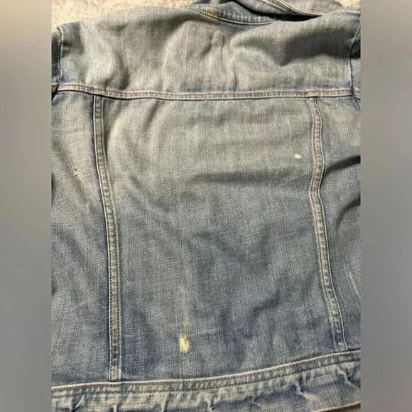J.Crew Denim Jacket | Light wash denim distressed | Size Small - Picture 7 of 7